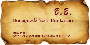 Beregszászi Bertalan névjegykártya